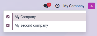Az összes vállalat kiválasztása, amelynek számláit egyesíteni kell.