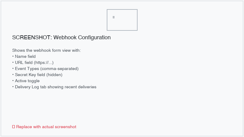 Webhook-konfigurációs űrlap