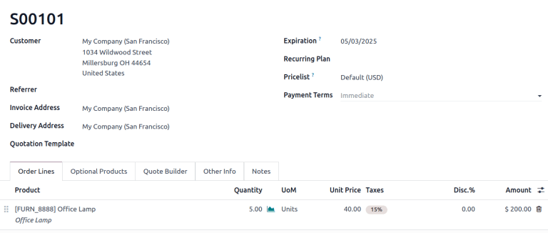 Feltöltött SO az eladó adatbázisában.