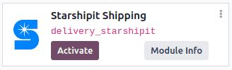 Starshipit Shipping modul az Odoo Alkalmazások modulban.