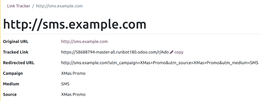Tekintse meg a statisztikákat egy adott követett linkkel kapcsolatban.