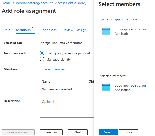 Tag hozzáadása egy tárolóhoz