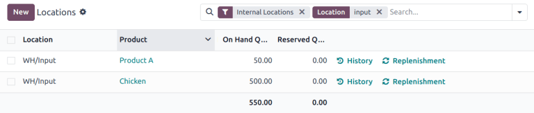 Mutassa a meghatározott helyszínen tárolt tételeket.