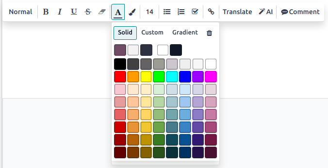 Szövegszerkesztő eszköztára