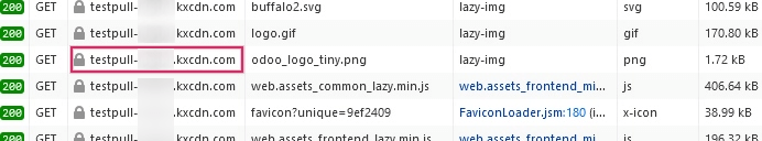 A CDN Base URL megtekinthető az Odoo weboldalon az inspect funkció használatával.