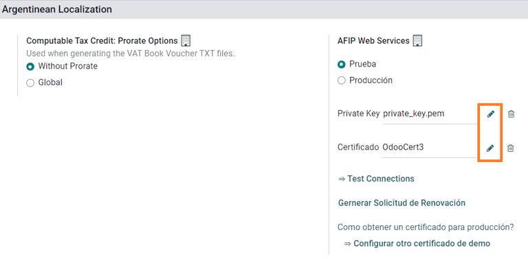 Tanúsítvány és Privát Kulcs Feltöltése.